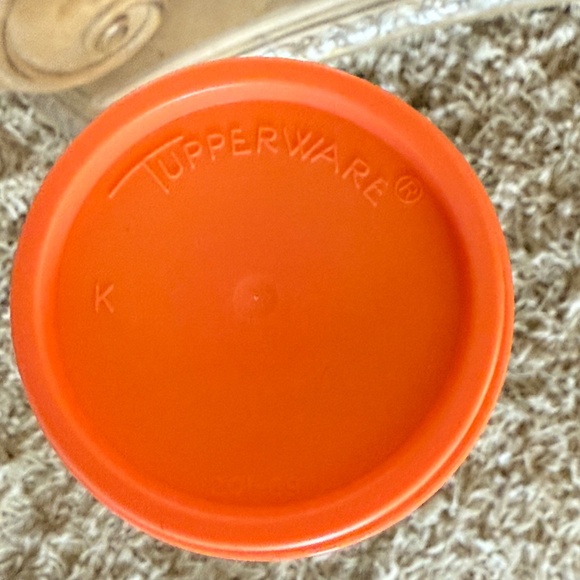 Tupperware Tupper Mini Midgets Container 2oz Set of 6 Clear w/Orange Lid New - Picture 3 of 3